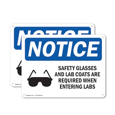 Signmission 18 in Height, 24 in Width, Plastic, Rectangle OS-2PACK-NS-P-1824-L-18159